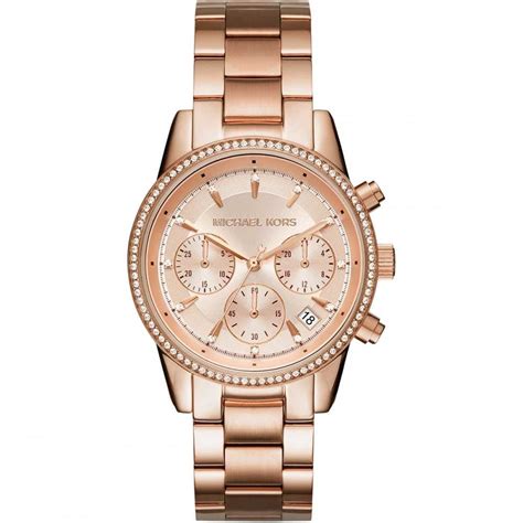 montre michael kors rose gold femme